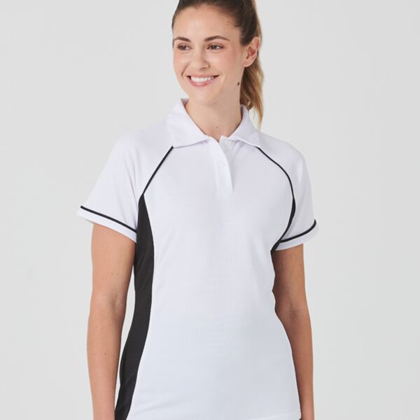 Finden and Hales Ladies Performance Piped Polo Shirt Thumbnail