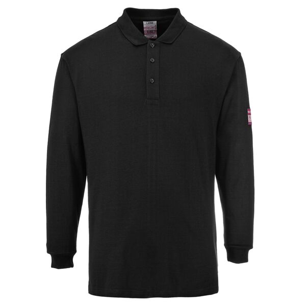 FR Modaflame Anti-Static Long Sleeve Polo Shirt Thumbnail