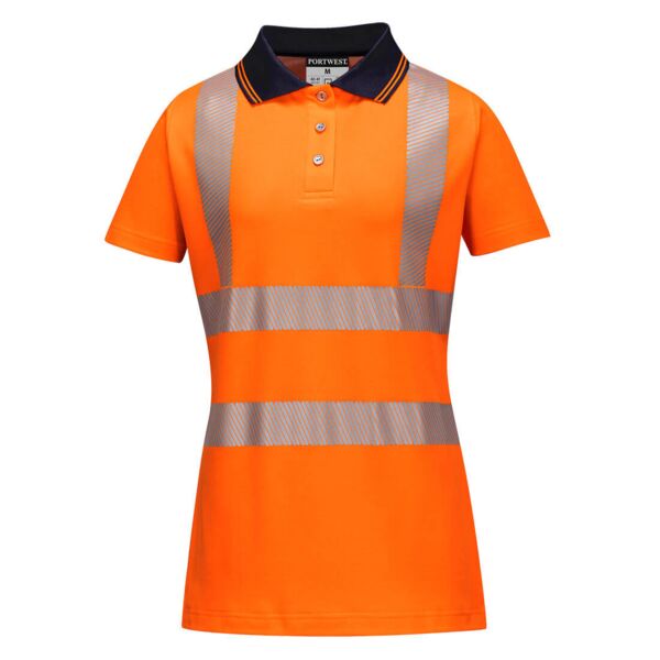 Hi-Vis Women's Cotton Comfort Pro Polo Shirt S/S  Thumbnail