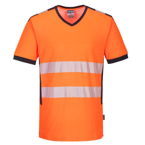 PW3 Hi-Vis V-Neck Mesh Insert T-Shirt S/S  Thumbnail